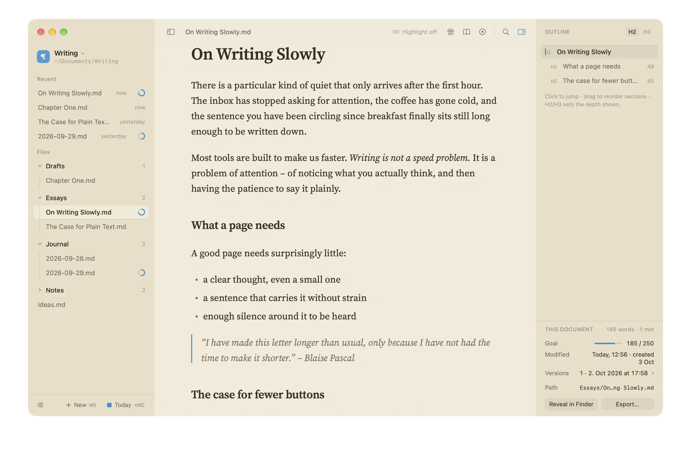Sepia theme